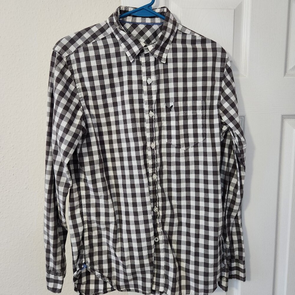 American Eagle Athletic Fit Casual Button Down Shirt, Small